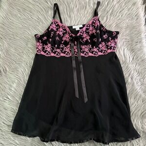 Seductive Wear By Cinema Exoile Lingerie Womens Size XL/X-Large Black Sheer Slip